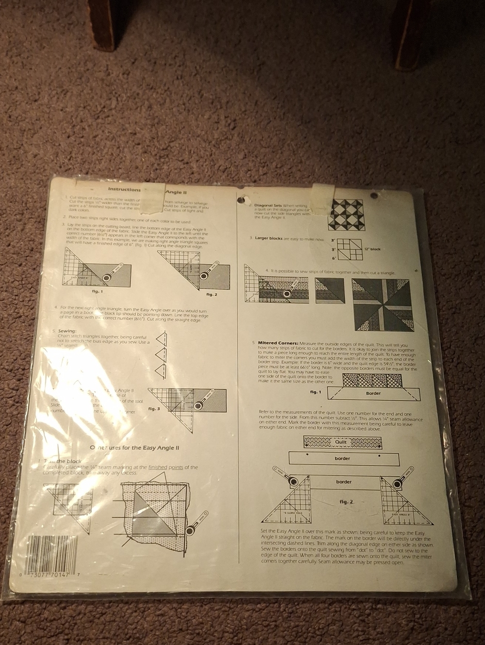 Easy Angle II Quilt Measuring Triangle - Picture 2 of 3